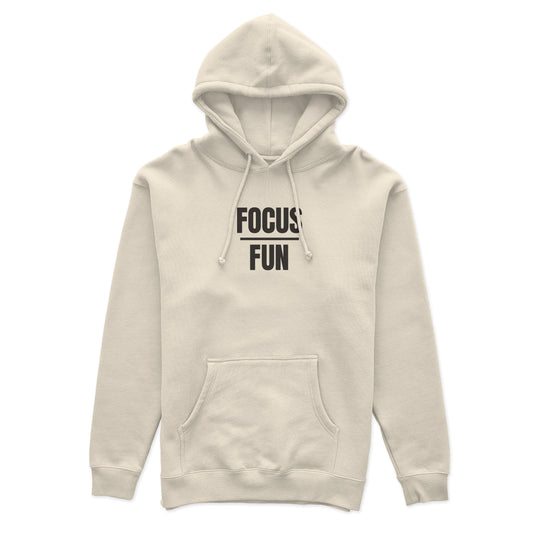 FOCUS OVER FUN. Hoodie - Black