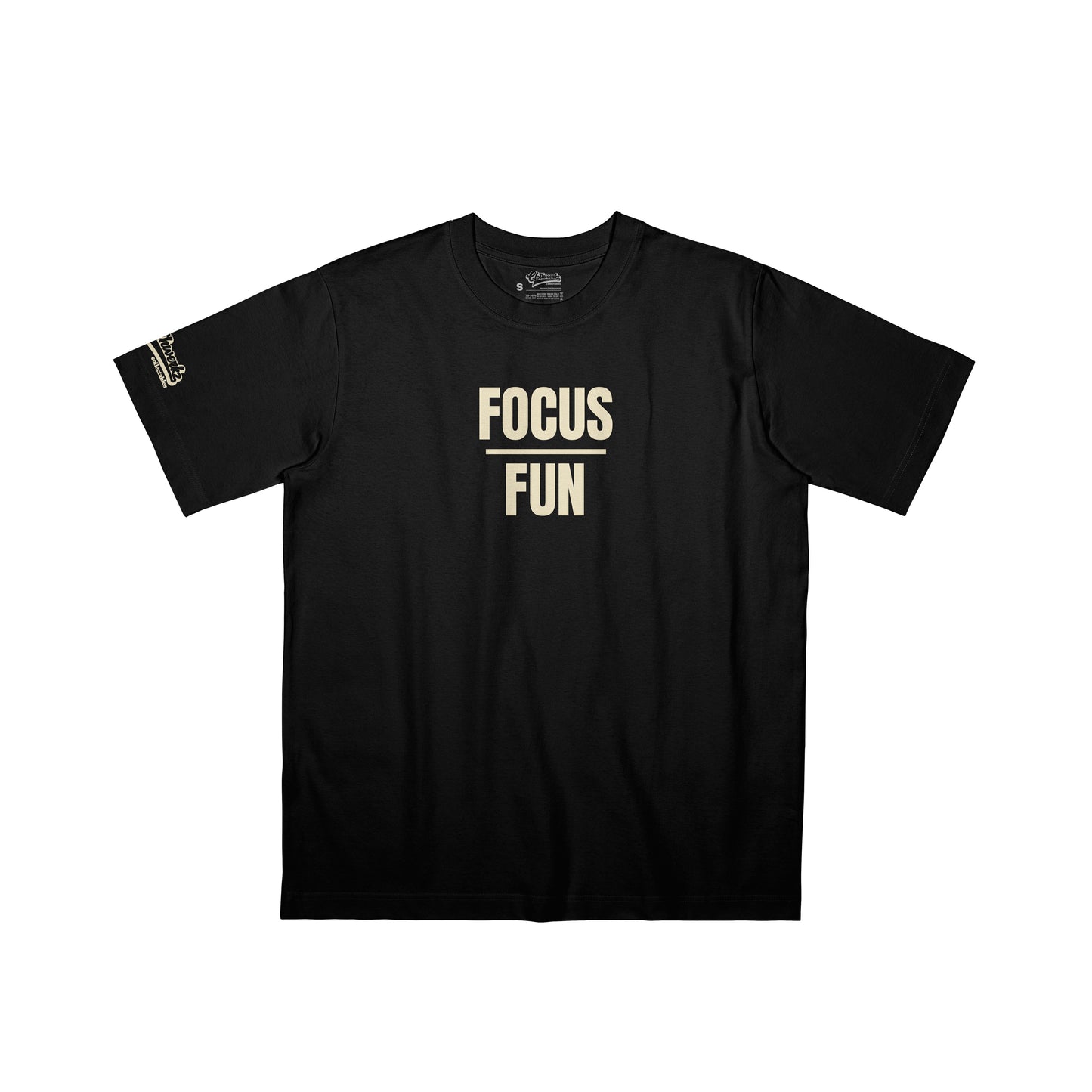 FOCUS OVER FUN. T-Shirt - Black