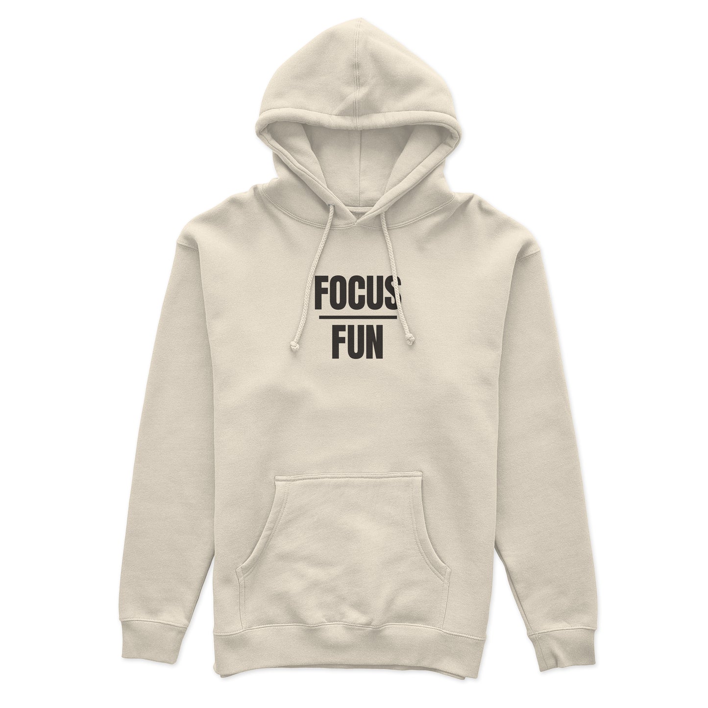 FOCUS OVER FUN. Hoodie - Black