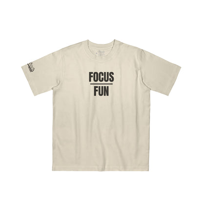 FOCUS OVER FUN. T-Shirt - Black